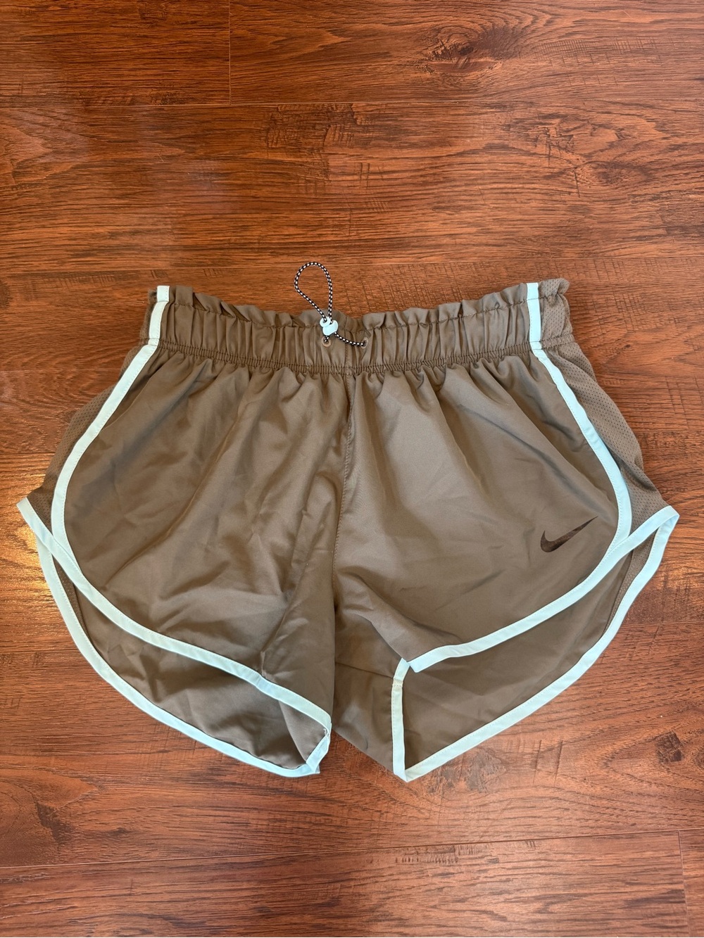 Nike Women’s Green Athletic Shorts with Mint Trim